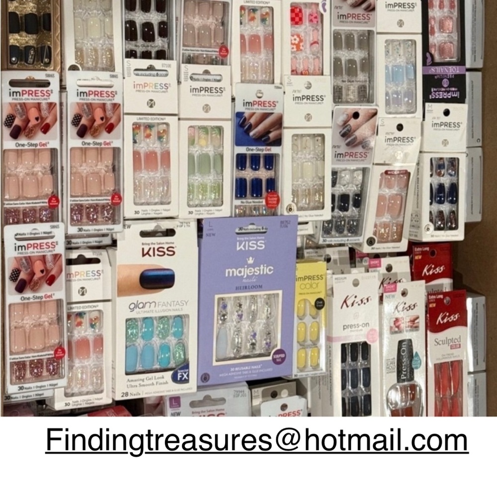 10 Mix sets of Kiss nails, imPRESS, manicure, toenails, etc. NEW!